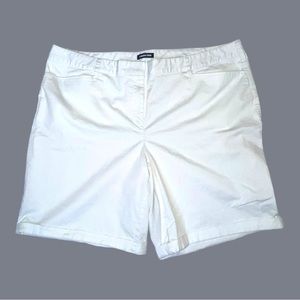 Lands End White Cotton Shorts